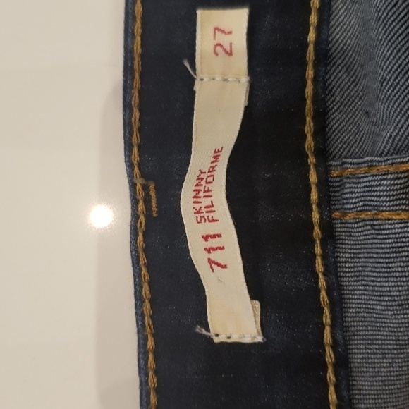 Levi Strauss Denim Skinny 711 Jeans Dark Womens Size 27/30 - Picture 7 of 13